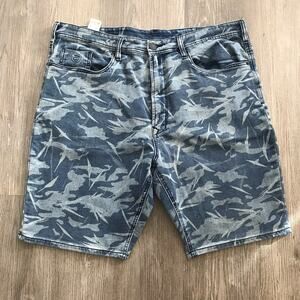 Buffalo David Bitton Men's Parker-X Camouflage  Denim Jean Shorts W42